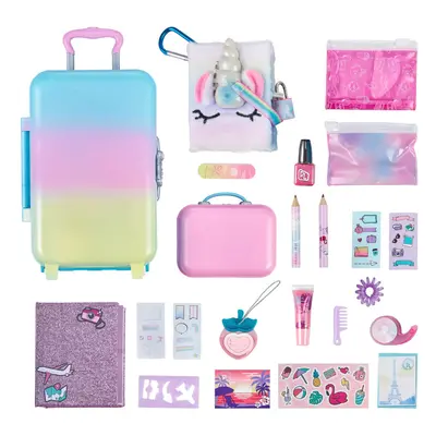 REAL LITTLES Unicorn Travel Pack with Toy Suitcase Carry Bag Unicorn Journal and Surprise Toy Ac