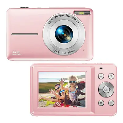 Girls Digital Camera FHD 1080P 44MP Vlogging Camera with 16X Digital Zoom Birthday Gift