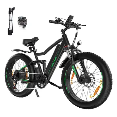 HITWAY 26" 4.0 Fat Tire Electric Bike,Electric Bicycle 55-80km,7 Speed