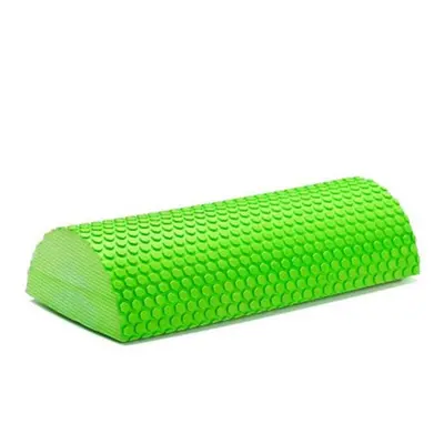 (Green) Semicircular Massage Foam Shaft Yoga Pilates Fitness Equipment Floating Balance Pad Indo