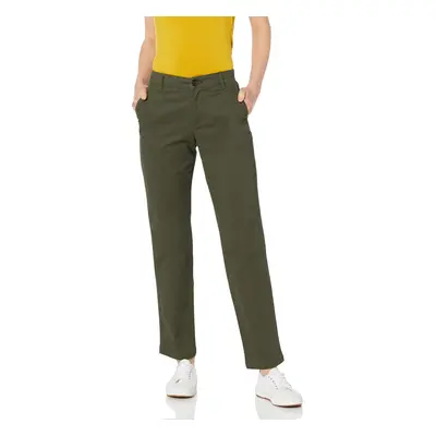 Amazon Essentials Womens Stretch Twill chino Pant (Available in Straight and curvy Fits) Dark Ol