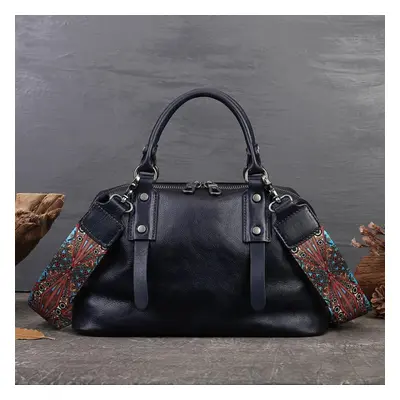 (gray) Johnature Large Capacity Genuine Leather Casual Tote Vintage Women Bag Soft Real Cowhide 