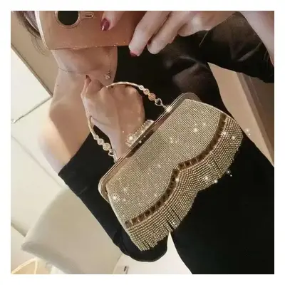 (gold) Hand For Wedding Party Banquet Diamond Clutch Bag Ladies Luxury Party Evening Bag Fashion