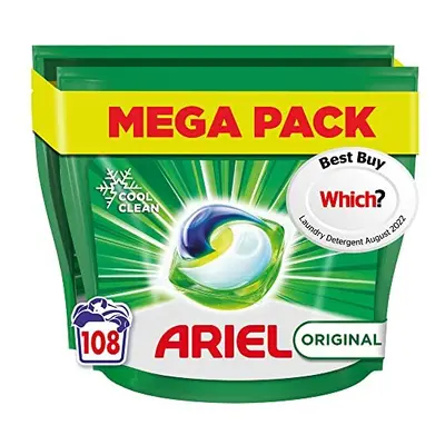 Ariel All-in-1 PODS Washing Liquid Laundry Detergent Tablets / Capsules, Washes (54 x 2), Origin