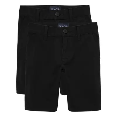 The Children's Place Girl's Chino Shorts BLACK slim