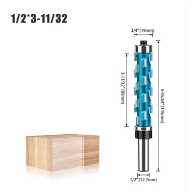 (blue, 12.7mm shank NO4) 12mm 1/2inch Flush Trim Router Bit With Double Bearing Round Shank Carb