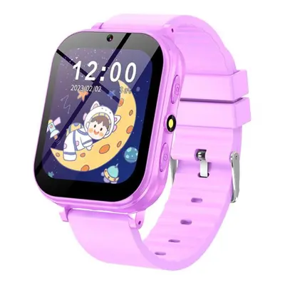 (purple) Kids Games Smart Watch Camera Music Play Flashlight Pedometer Habit Tracking Children S