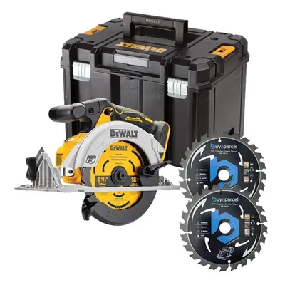 DeWalt 18v DCS565N XR Brushless Compact 165mm Circular Saw + Tstak +2 BAP Blades