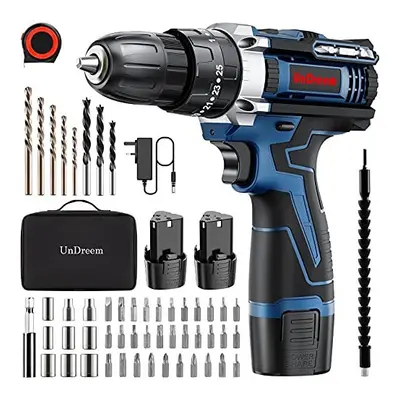 Cordless Drills,12V Power Impact Driver, Combi Drill Kit with Li-Ion Battery, Electric Screwdriv