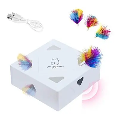 Migipaws Cat Toys, Interactive automatic Feather Mice Holes Whack-A-Mole, Obsessed Fun for Indoo