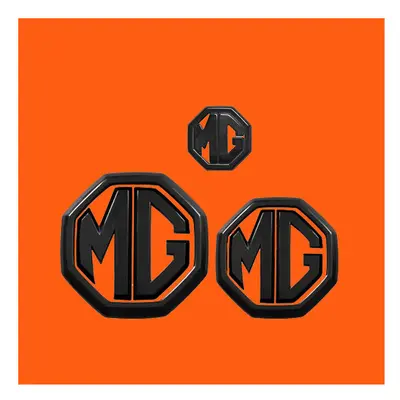 (Black-3PCS) Car Logo Styling Stickers For MG MG MG ZS MG HS Car Rear Emblem Front