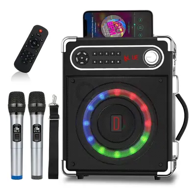 Karaoke Machine Bluetooth 5.1 PA System Supports TF Card, AUX, TWS, FM