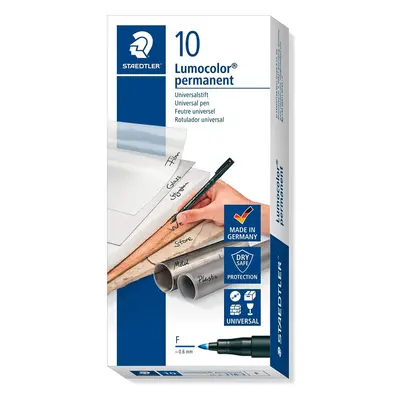 Staedtler Lumocolor Universal Permanent Fine Pens - Blue, Pack of