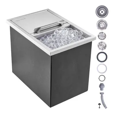 Vevor QRSCBCHG18LXZOFABV0 x x 14.5 in. Drop in Ice Chest Stainless Steel Ice Cooler Commercial I