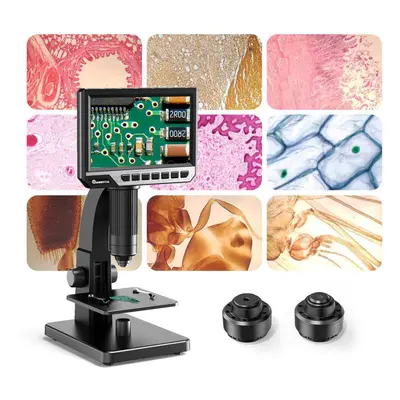 2000X Dual Lens Digital Microscope 7-inch HD IPS Large Screen Multiple Lens