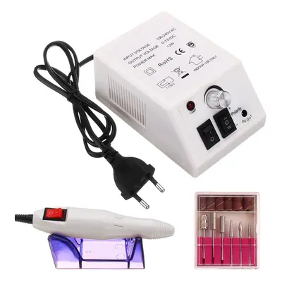 (White) Professional Electric Nail Polisher File Drill Manicure Pedicure Machine Tools