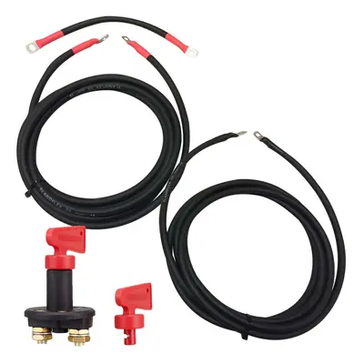 WINCHMAX Defender Winch Battery Extension Cables - Heavy Duty - British Made+Isolator 4m