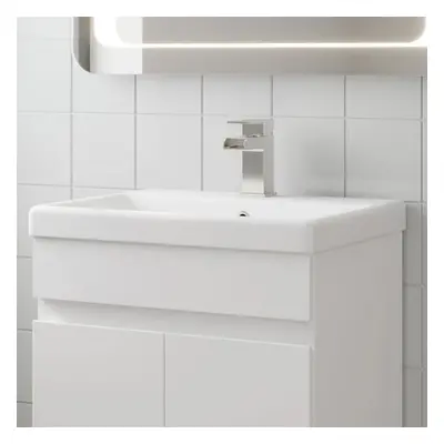 Affine Square Edge White Gloss Recessed Basin - 510mm