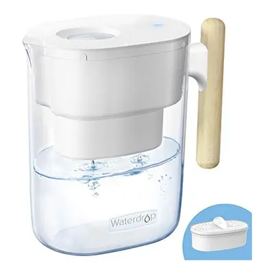 Waterdrop Chubby Water Filter Jug with Days Filter, 3.5L, Reduces Fluoride, Chlorine and More, N