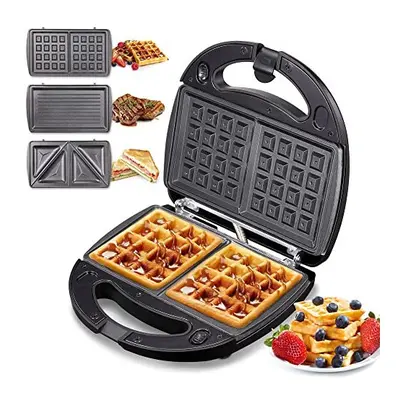 Yabano Waffle Maker in 1, Toastie Maker, Deep Fill Sandwich Toasters & Panini Press Grill with D