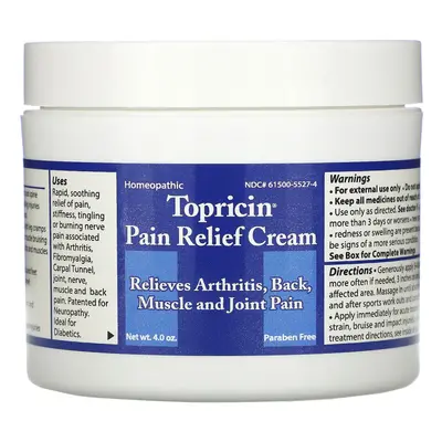 Topricin, Pain Relief Cream, 4.0 oz