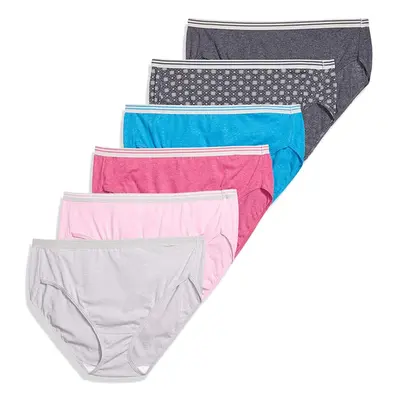 Fruit of the Loom womens Fit for Me Plus Size Underwear Hi Cut - Cotton Assorted US