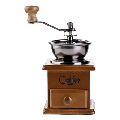 (Black-A) Vintage European Style Manual Coffee Grinder Hand Cast Iron Retro Handmade Coffee Bean