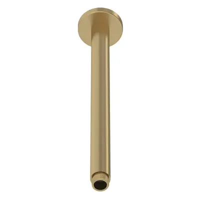 Round Ceiling Mount Shower Arm - 300mm - Brushed Brass