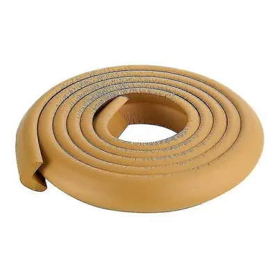 (2M, Wood) Kids Child Safety Wall Corner Edge Guard Cushion Foam Strip Protector