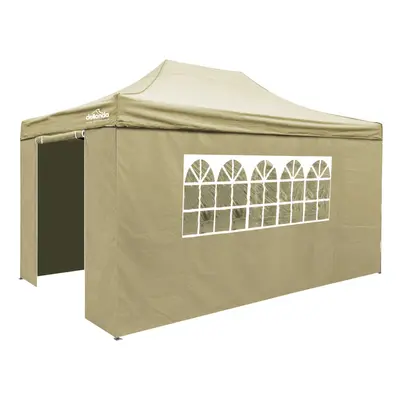 Premium 3x4.5m Pop-Up Gazebo & Side Walls, Water Resistant, Carry Bag, Stakes & Weight Bags - Be