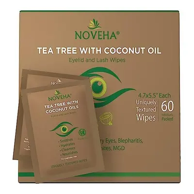 Tea Tree & Coconut Oil Eyelid & Lash Wipes | For Demodex, Blepharitis & Itchy Eyes, Box Of Indiv