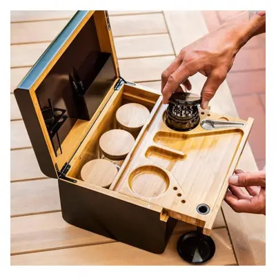 Premium Bamboo Storage Box With Removable Tray Removable Divider Wooden Storage Box With Lock