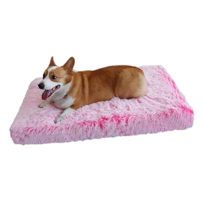 (pink, XL) Plush Dog Bed Mat Cat Beds For Small Medium Large Dogs Removable For Cleaning Puppy C