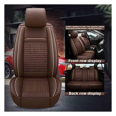 (coffee, Standard Edition) Full Envelope Car Cushion Four Seasons Universal Leather Seat Cover S