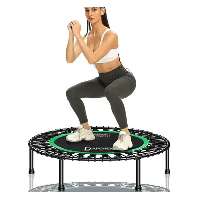 (One Size, 450F-Green - NO HANDRIAL) KG Rebounder Mini Trampoline for Adults, Indoor Small Rebou