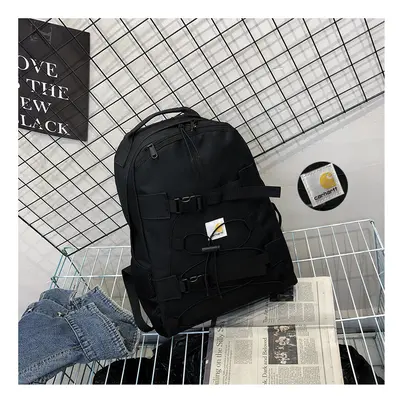 (Black) Carhartt Street Trend Backpack Male Women Casual Short Travel Backpacks