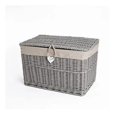 Large Capacity Wicker Storage Chest With Lid Bedroom Storage Basket Wardrobe Storage Box Toy Sto