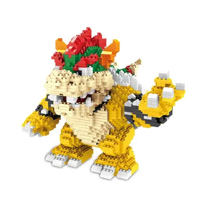 Super Mario Bowser Building Blocks Puzzle Micro 3D Figures Educational Brick Christmas GiftToys