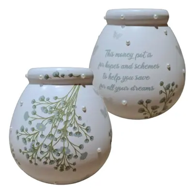 Pot of Dreams Ceramic Hand Finished Smash Money Box Blooming Marvellous