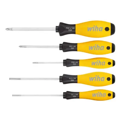 Wiha 530302ESDHK501 SoftFinish Flathead/Phillips/ Screwdriver Set Piece