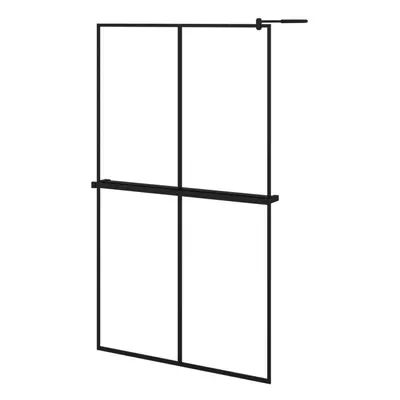 (transparent, x cm/2x2 grids) vidaXL Walk-in Shower Wall Bath Enclosure with Shelf ESG Glass and