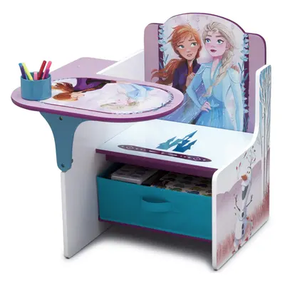 Delta Children Chair Desk with Storage Bin Disney Frozen II Cup Holders|Arm Rest Engineered Wood