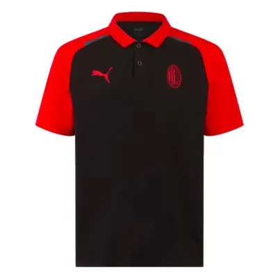 (M) AC Milan Casuals Polo Shirt (Black)