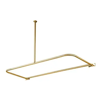 D-Shape Shower Rod - Polished Brass