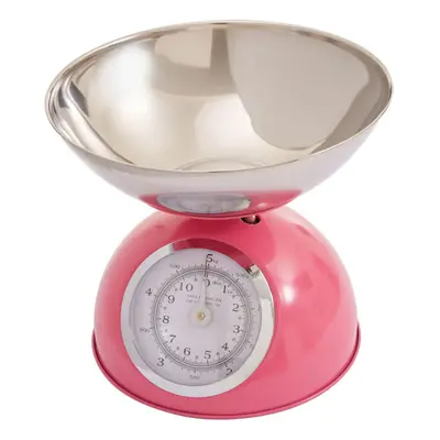 Premier Housewares Hot Pink Kitchen Scale with Large Bowl