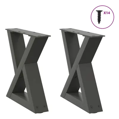 (anthracite, x (30-31.3) cm) vidaXL Coffee Table Legs pcs Black 60x(30-31.3) cm Steel