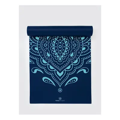 (Navy Blue Mat Mysterious Peacock) Yoga Studio Designed Sticky Yoga Mat 6mm