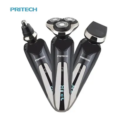 (BSM-1505) PRITECH Electric Razor for Men USB Rechargeable Razor Clipper Face Waterproof Rotary 