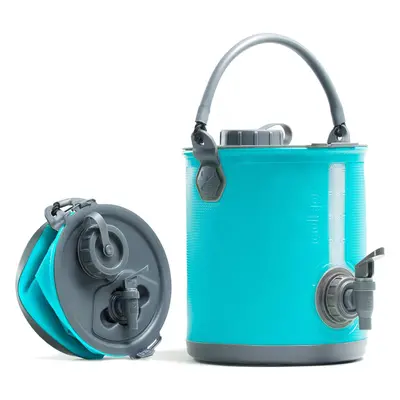 (2. Blue 2-in-1) in collapsible water container - BPA free camping water container with handle -