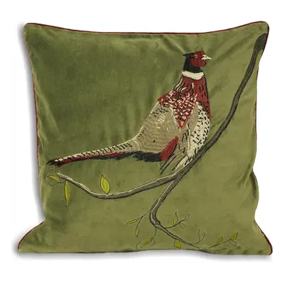 Velvet Cushion Cover, Green, x 45cm